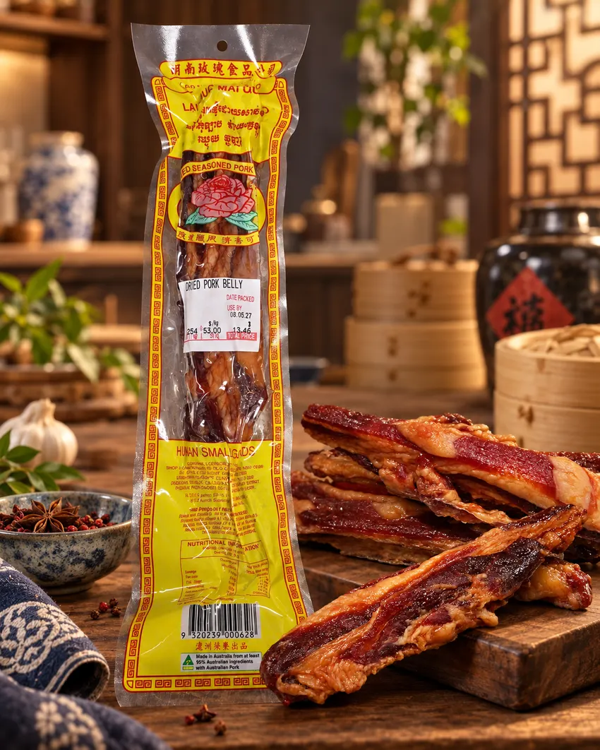 Premium Dried Pork Belly 2 kg Packed — illustrative photograph
